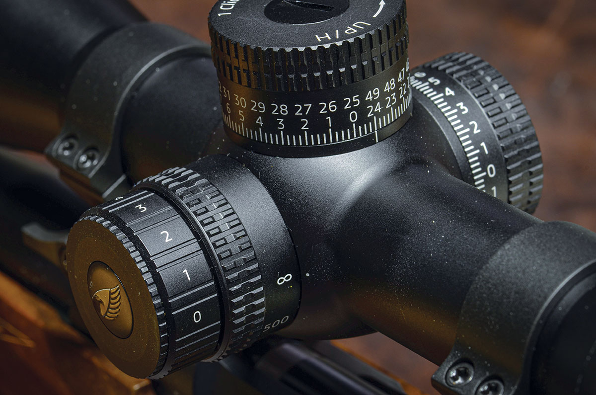 The Centuri models are fitted with an elevation turret from Kenton Industries which combines long-range target capability with the ease and versatility required in a hunting scope.